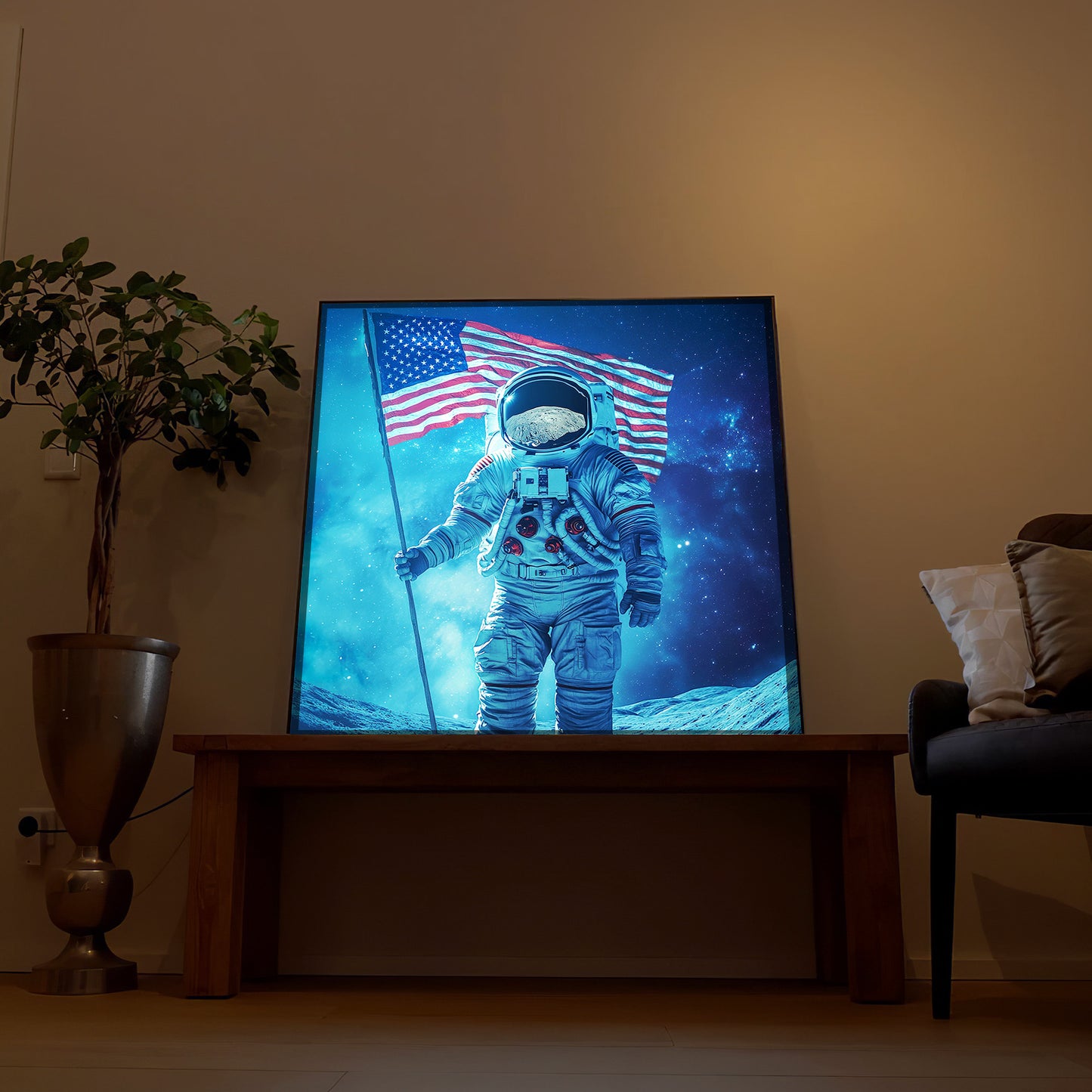 USA Astronaut auf dem Mond