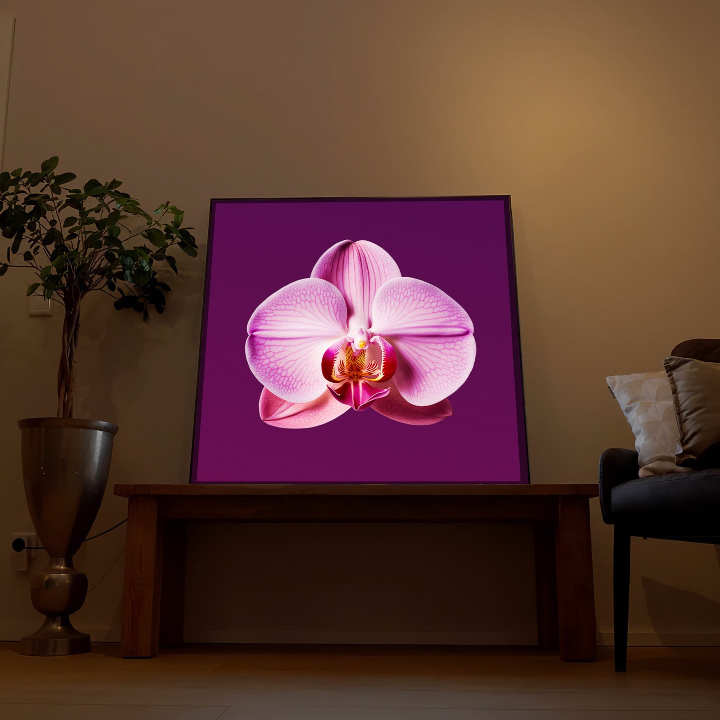 rosa Orchideenblüte