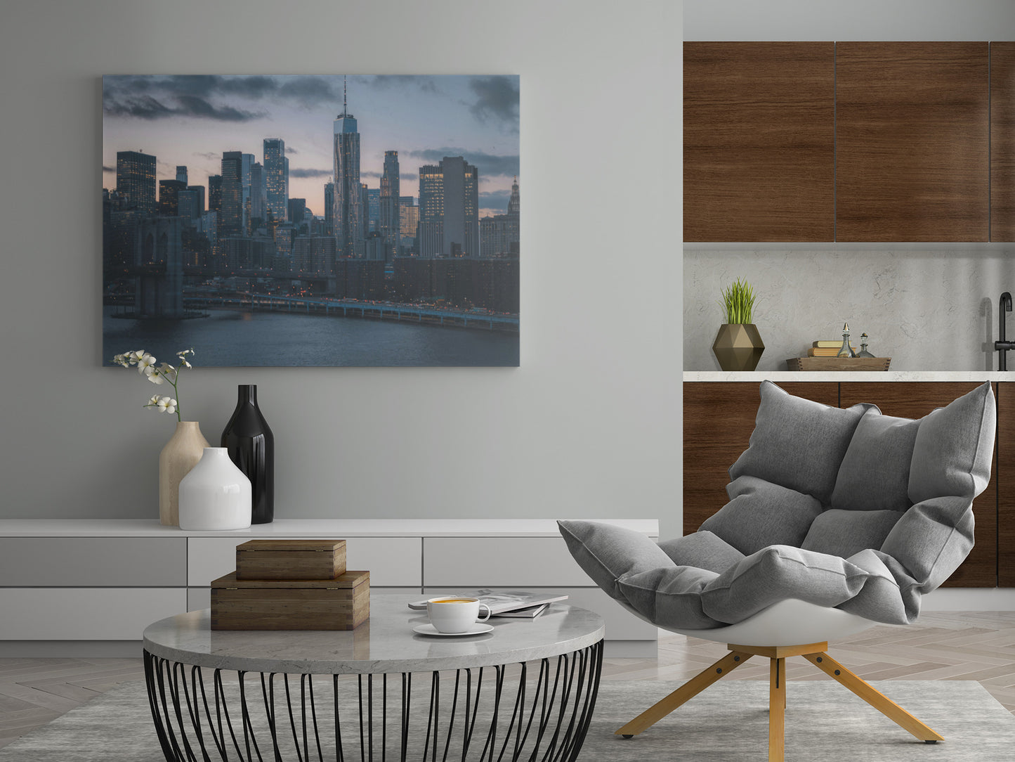 New York Sonnenuntergang - Poster oder Leinwand