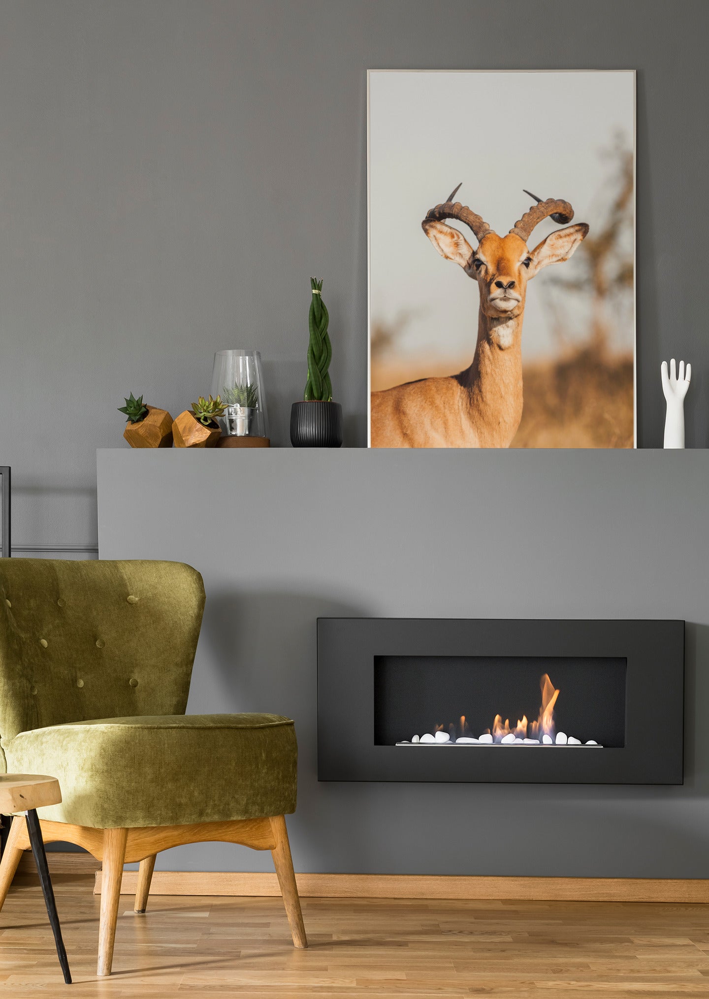 Hirsch mit Geweih - Poster oder Leinwand