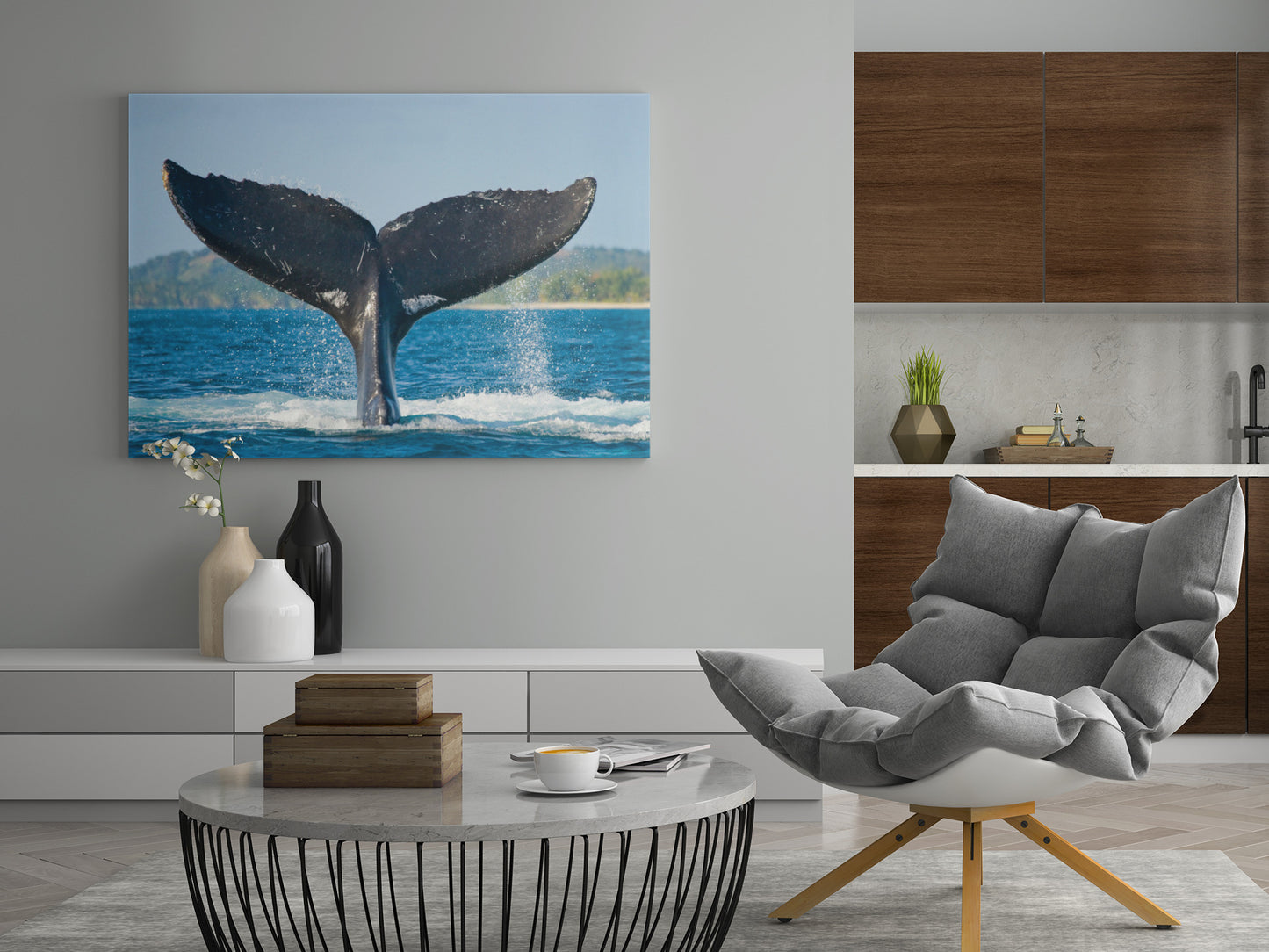 Flosse eines Buckelwals - Poster oder Leinwand