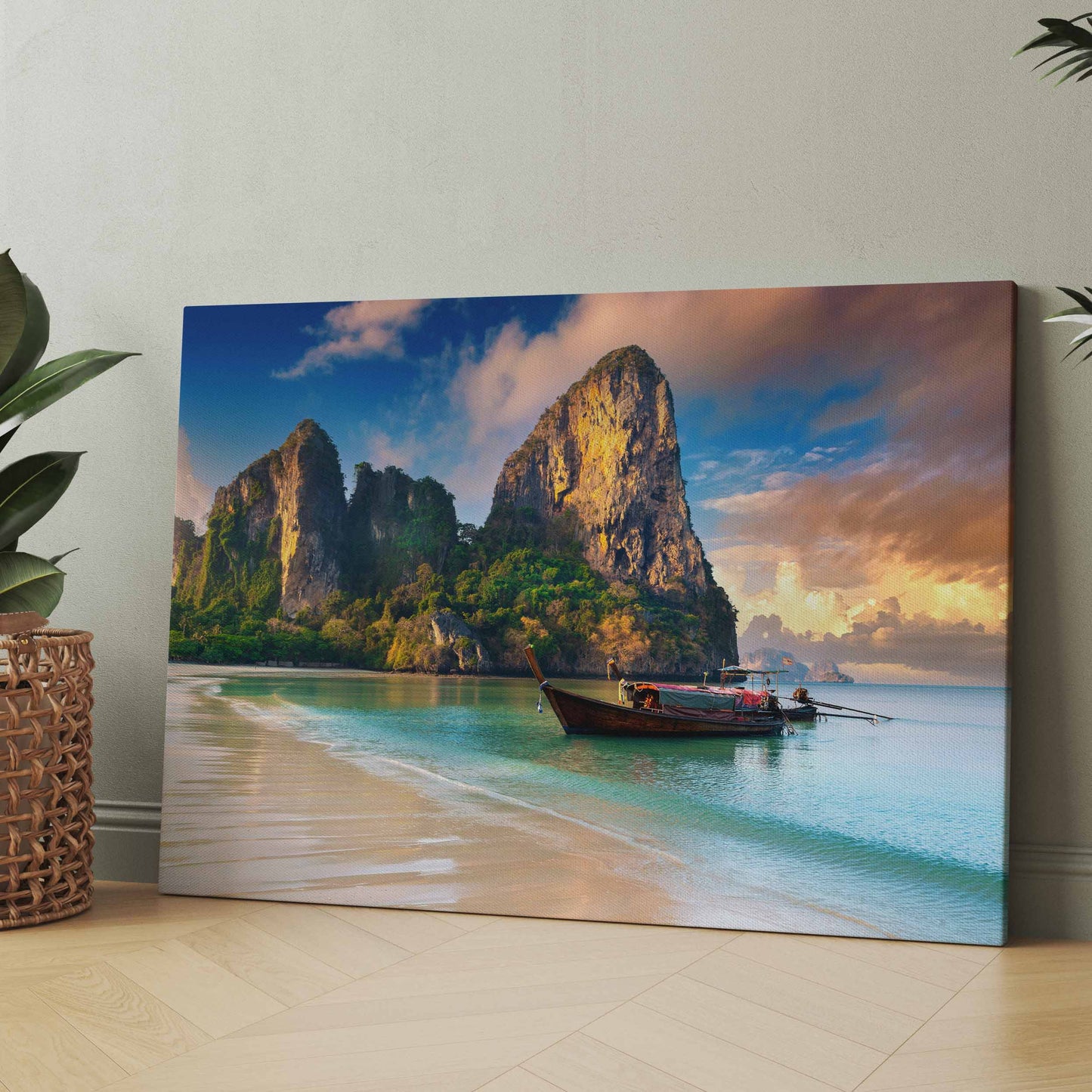 Strand bei Sonnenaufgang in Thailand - Poster oder Leinwand