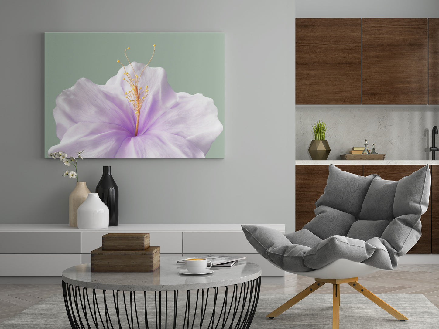 lilafarbene Blüte - Poster oder Leinwand
