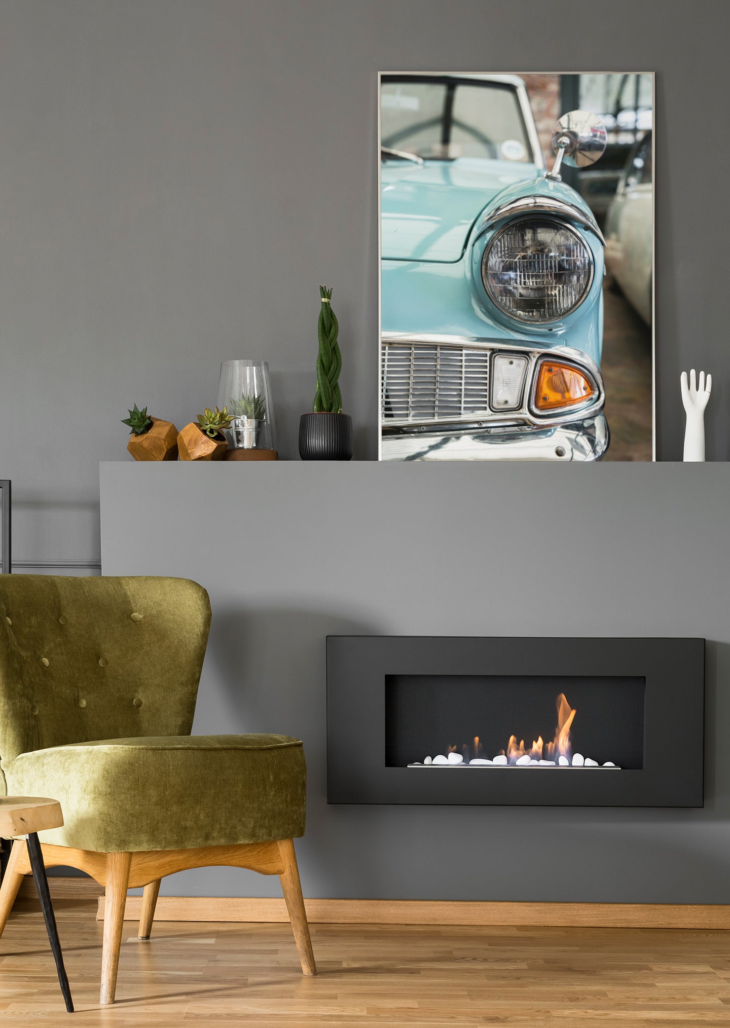 Lightblue Oldtimer - Poster oder Leinwand