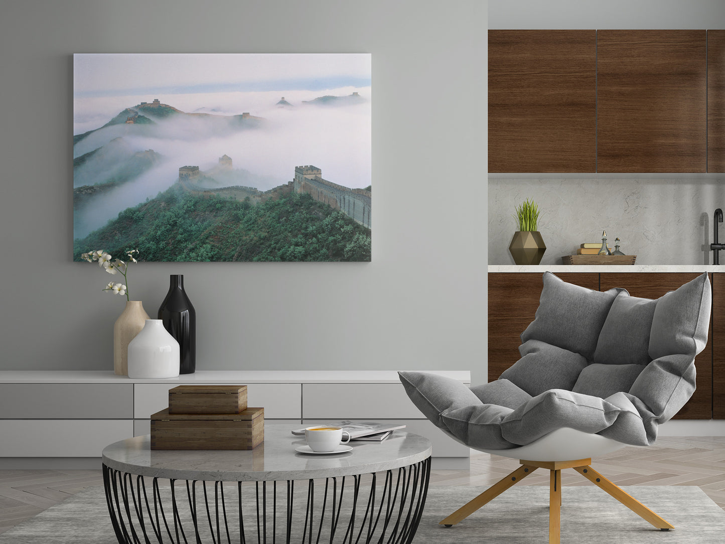 Chinesische Mauer - Poster oder Leinwand