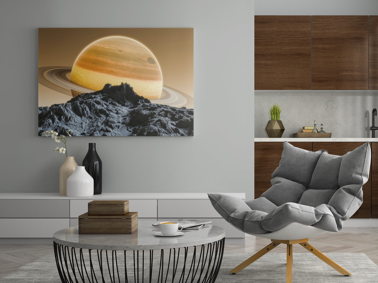 Rising Saturn - Poster oder Leinwand