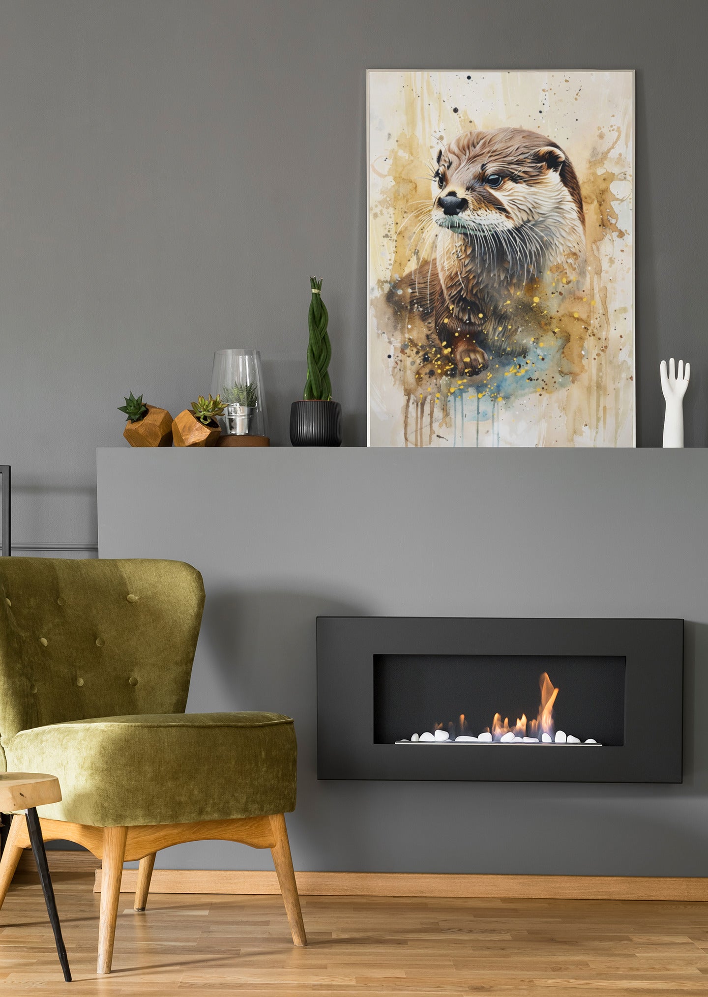 Otter Pastel - Poster oder Leinwand