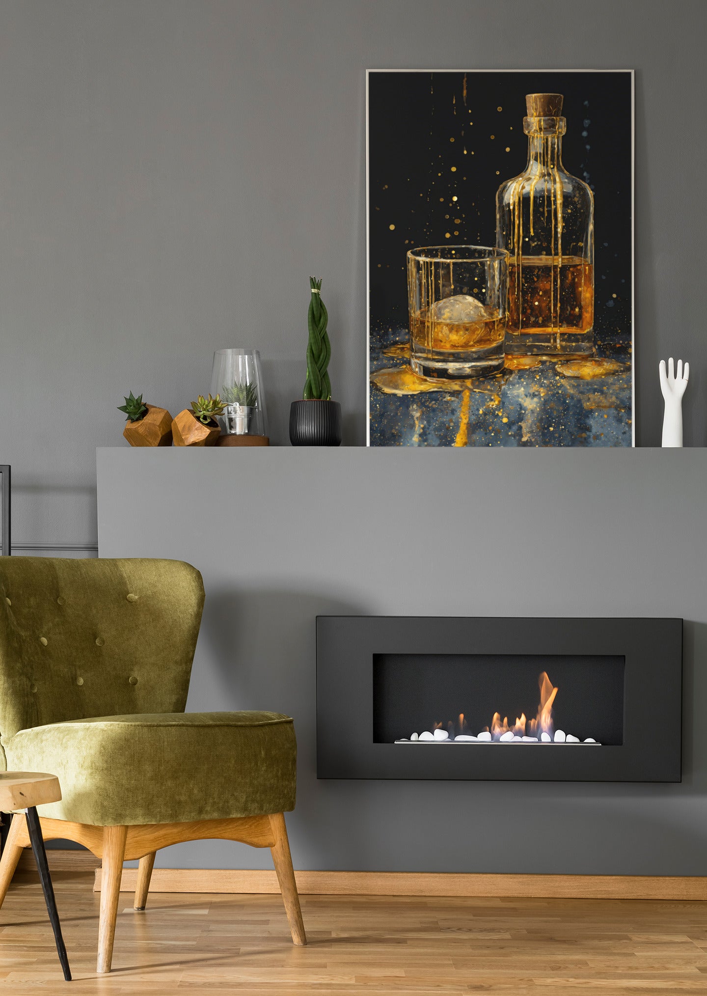 Whisky im Glas - Poster oder Leinwand