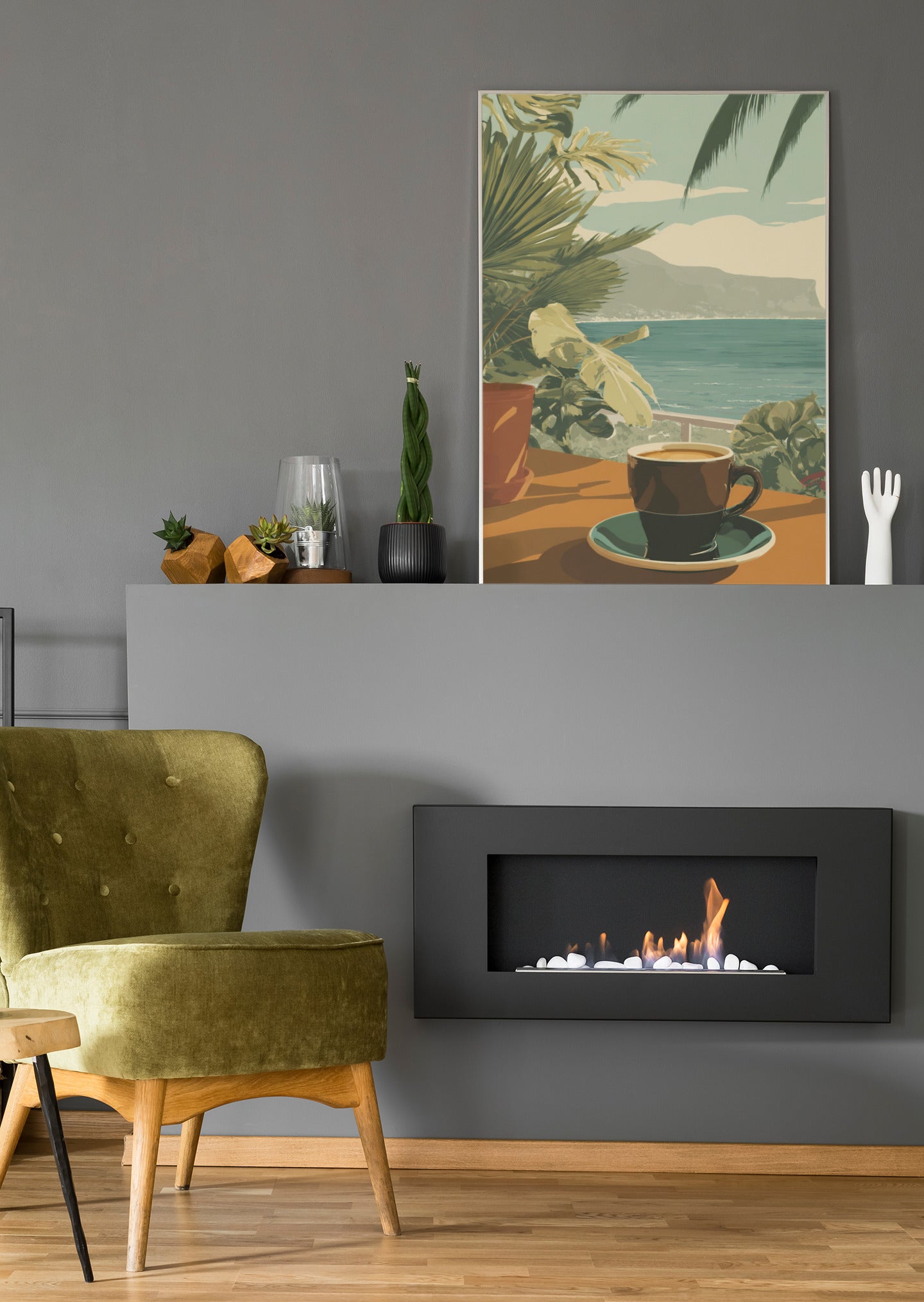 Kaffee in Italien Vintage - Poster oder Leinwand