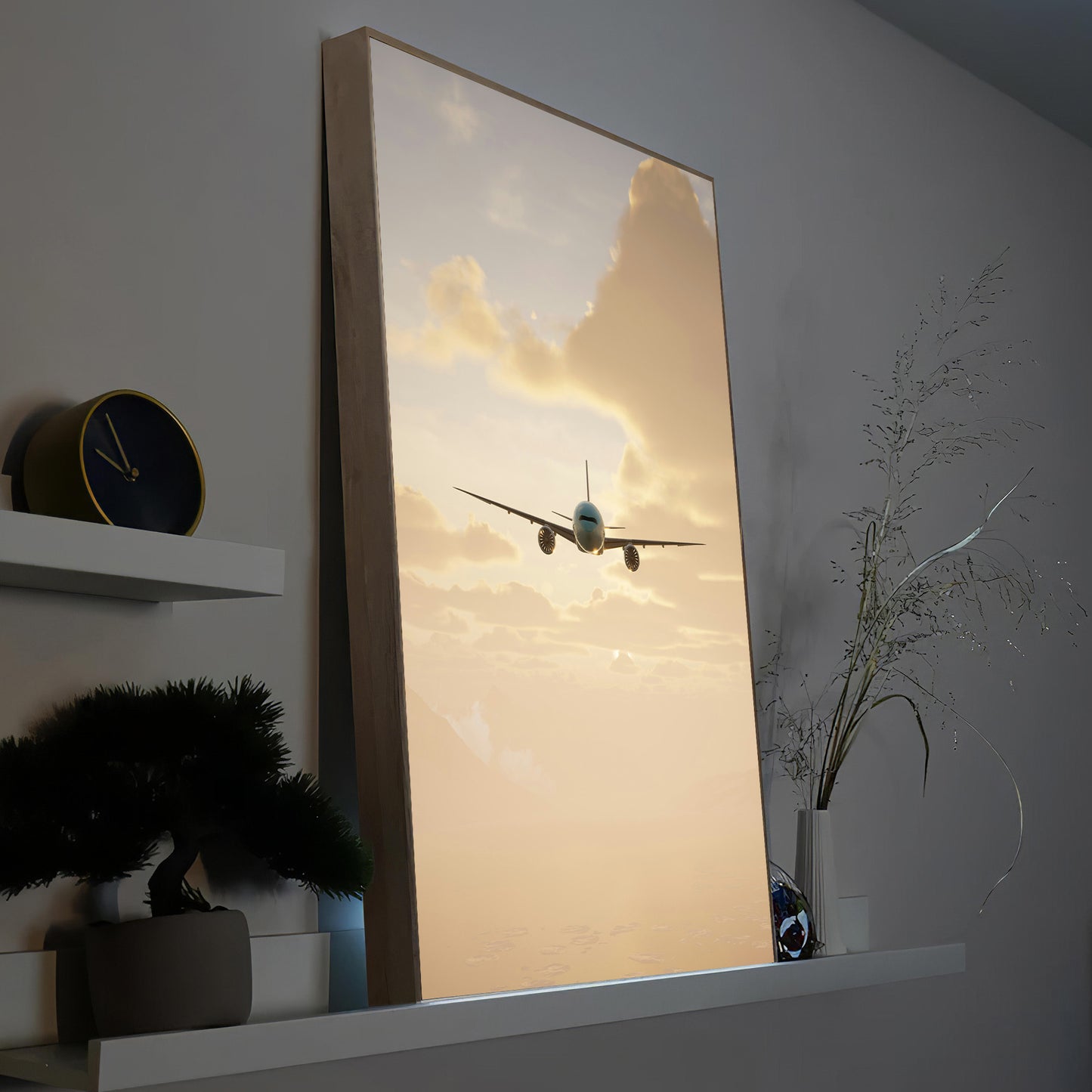 Flugzeug Airbus A350 in der Luft