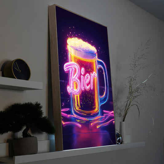 Neon Bier Glas
