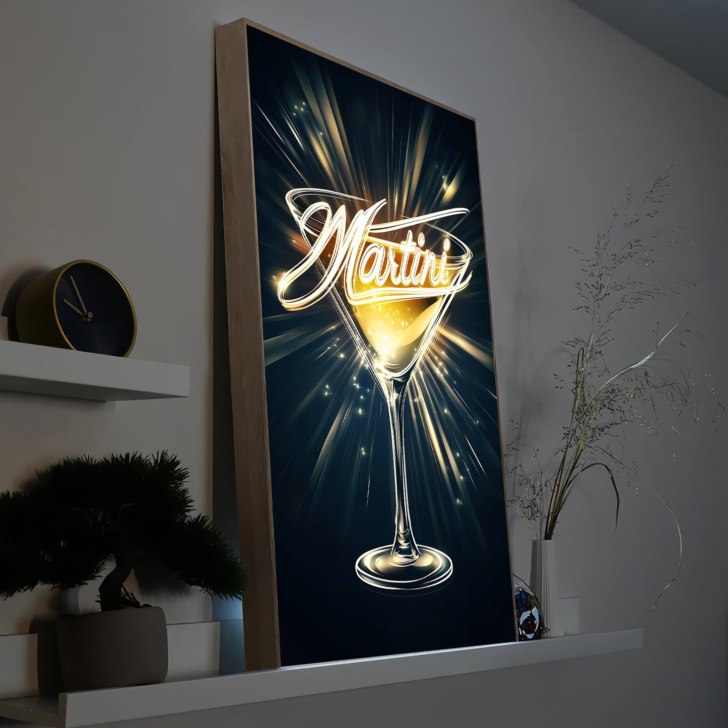 Martini Cocktail Neon
