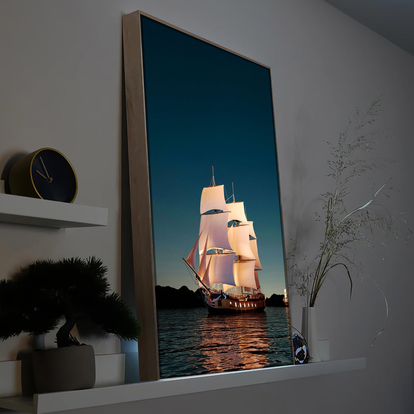 Segelschiff bei Nacht