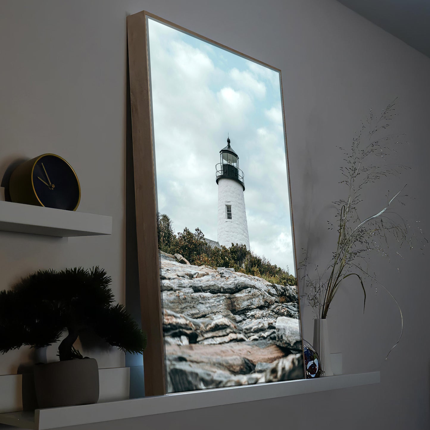weißer Leuchtturm