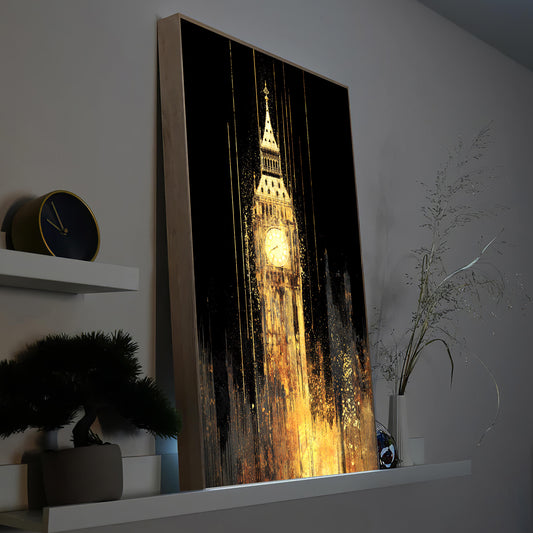Big Ben in London Gold