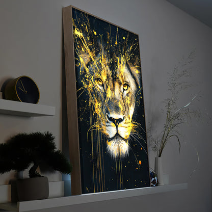 Goldener Löwe Abstrakte Kunst