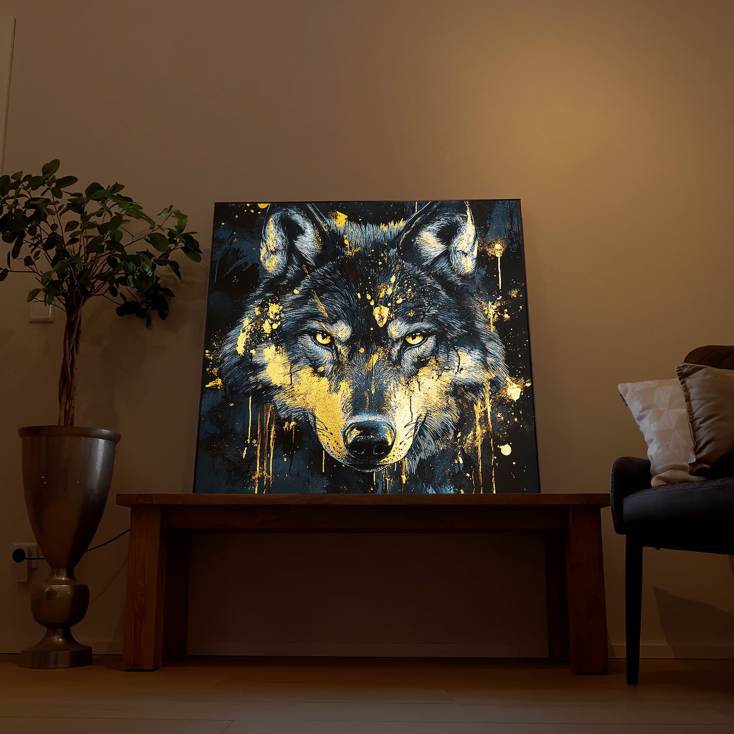 Schwarz Golder Wolf