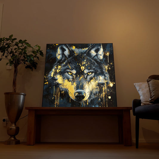 Schwarz Golder Wolf