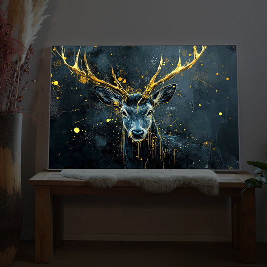 Gold Hirsch Abstrakt