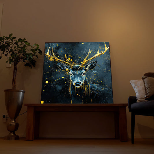 Gold Hirsch Abstrakt