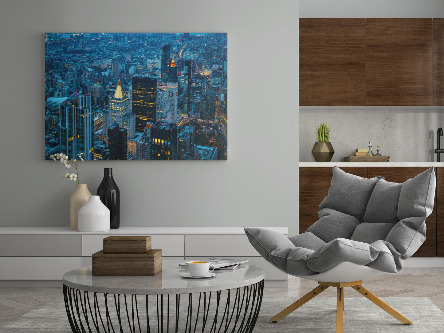 New York City - Manhatten Dämmerung - Poster oder Leinwand