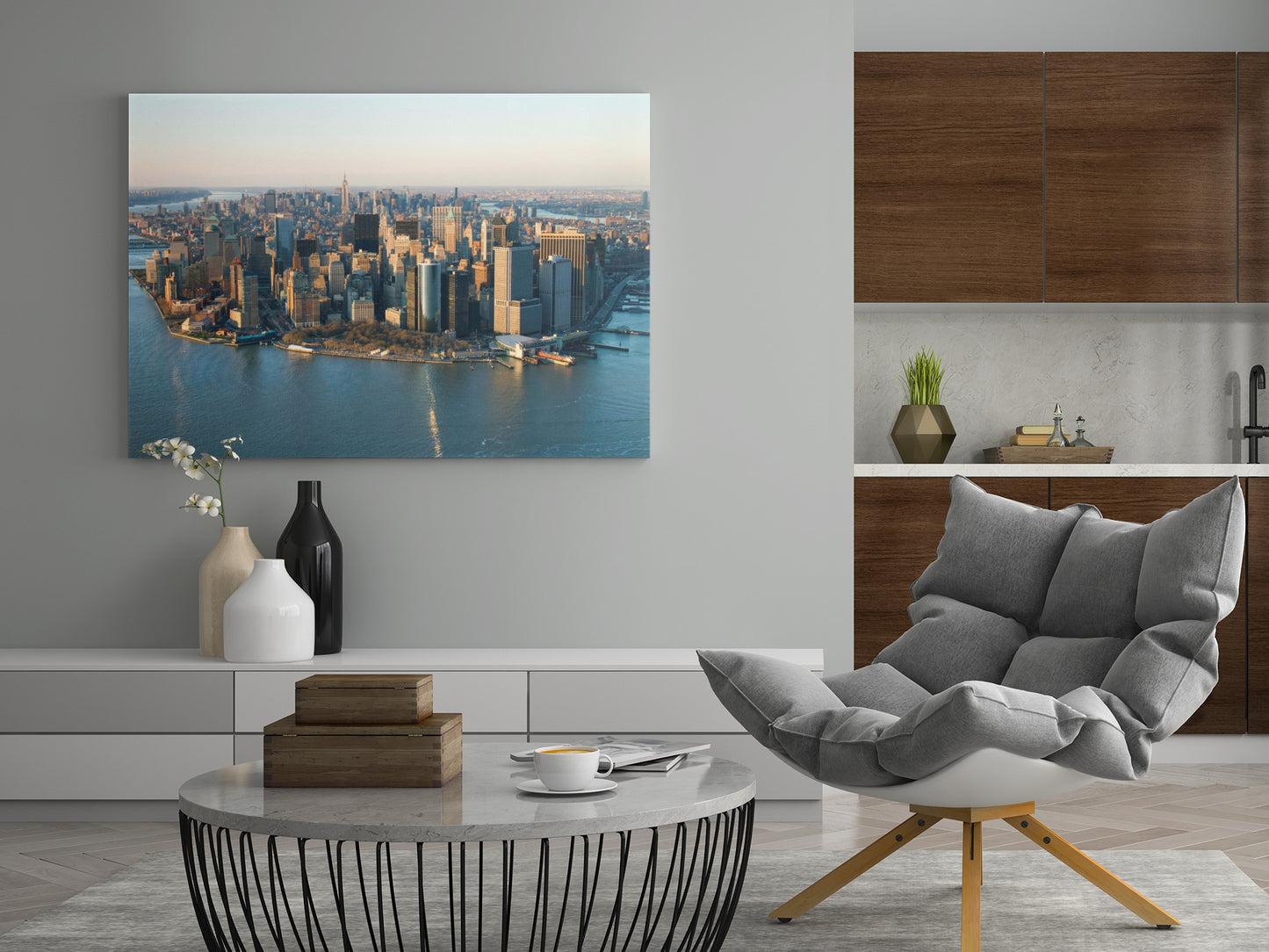 New York Downtown - South Manhattan - Poster oder Leinwand