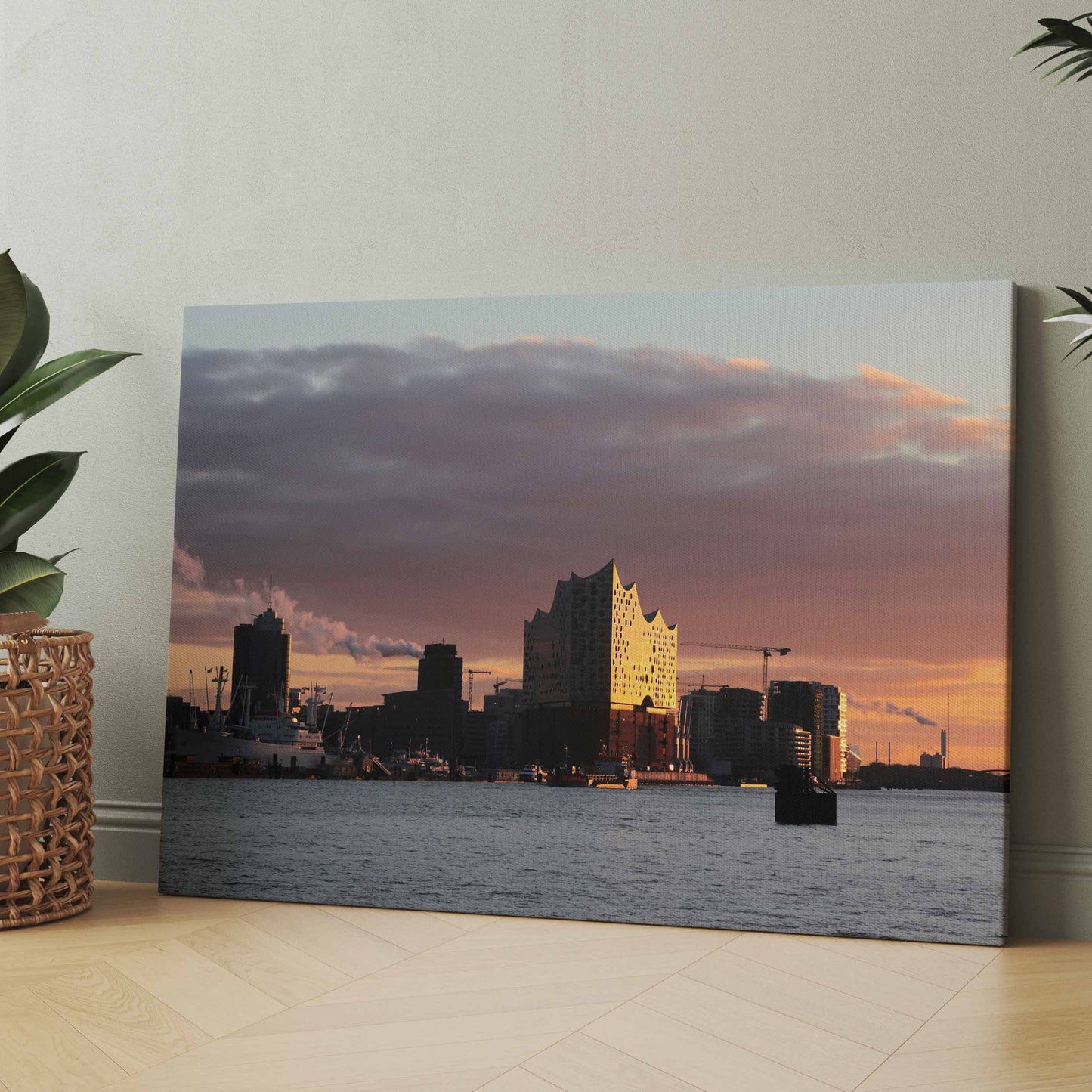 Hamburg Elbphilharmonie bei Sonnenuntergang - Poster oder Leinwand