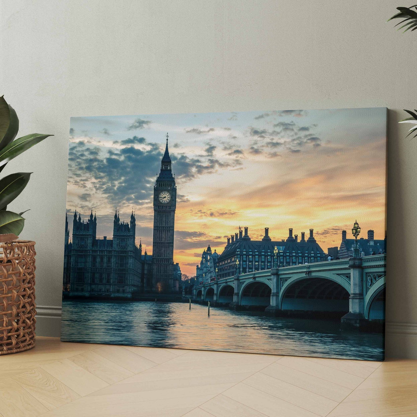 London Big Ben und Themse - Poster oder Leinwand