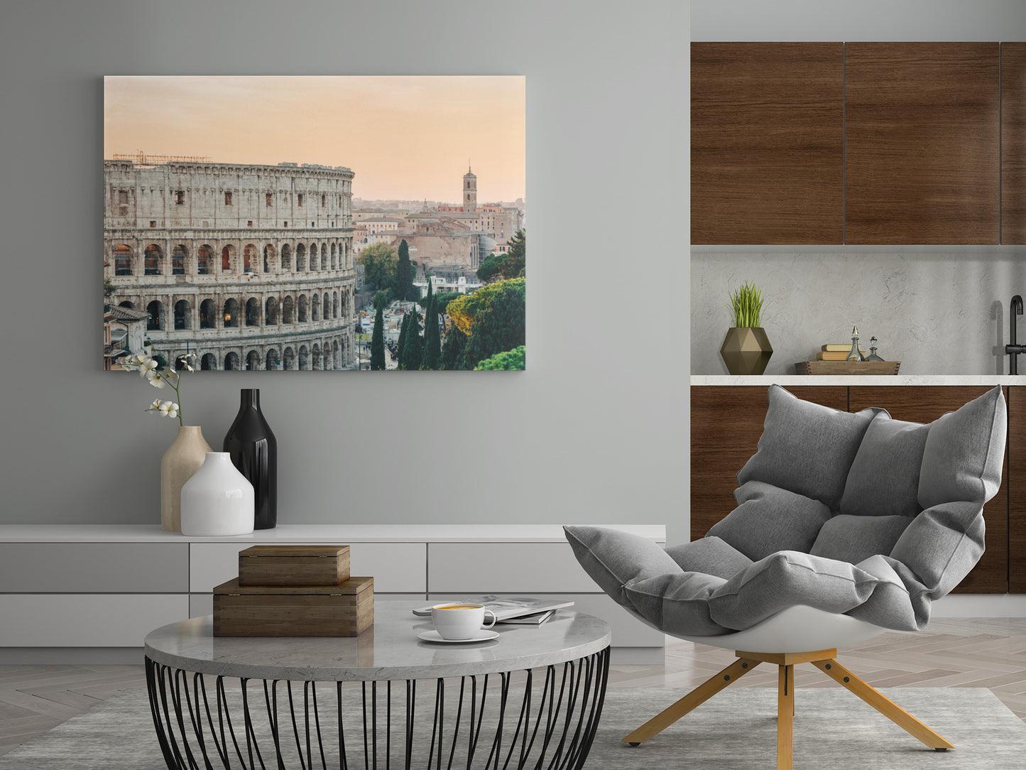 Rom - Collosseum bei Sonnenuntergang - Poster oder Leinwand