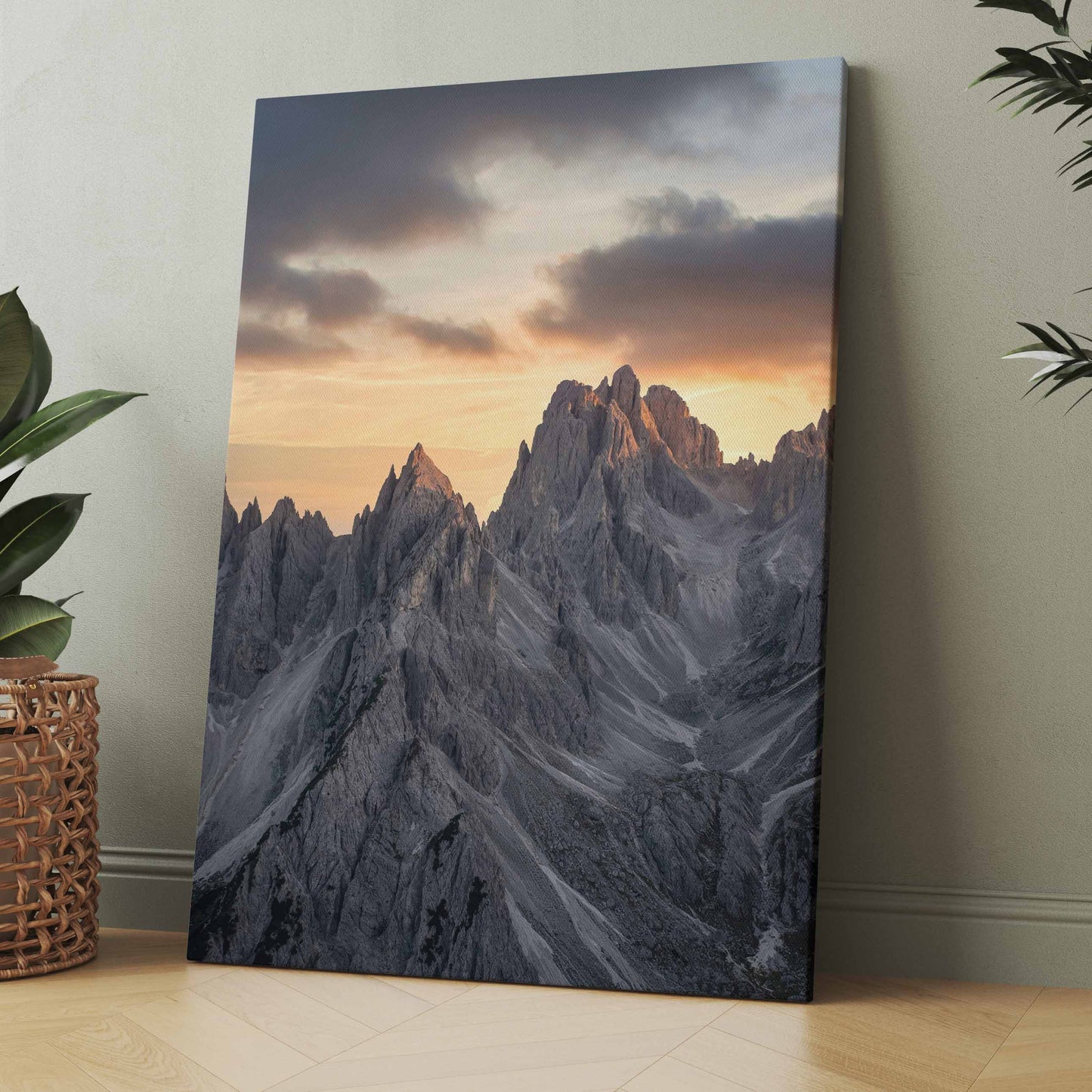 Italienische Alpen bei Sonnenuntergang - Poster oder Leinwand