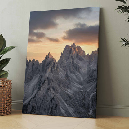 Italienische Alpen bei Sonnenuntergang - Poster oder Leinwand
