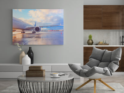 Flugzeug am Flughafen Gate - Poster oder Leinwand