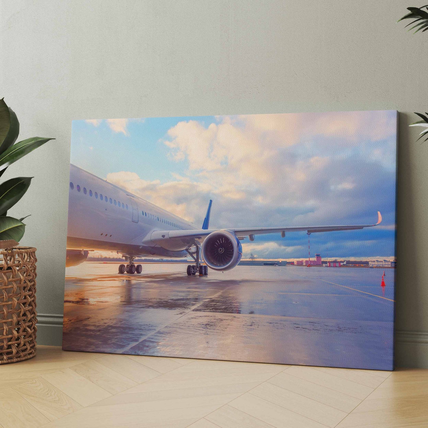 Flugzeug am Flughafen Gate - Poster oder Leinwand
