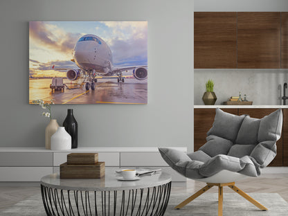 Flugzeug am Frankfurter Flughafen - Poster oder Leinwand
