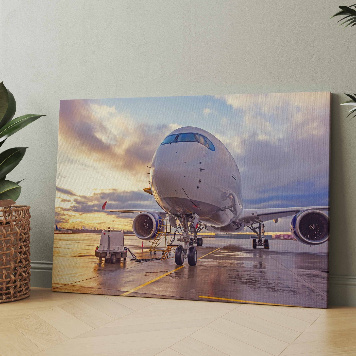Flugzeug am Frankfurter Flughafen - Poster oder Leinwand