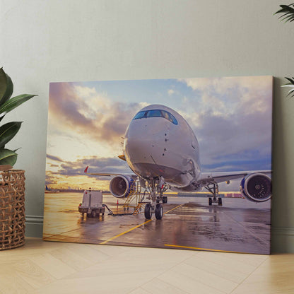 Flugzeug am Frankfurter Flughafen - Poster oder Leinwand