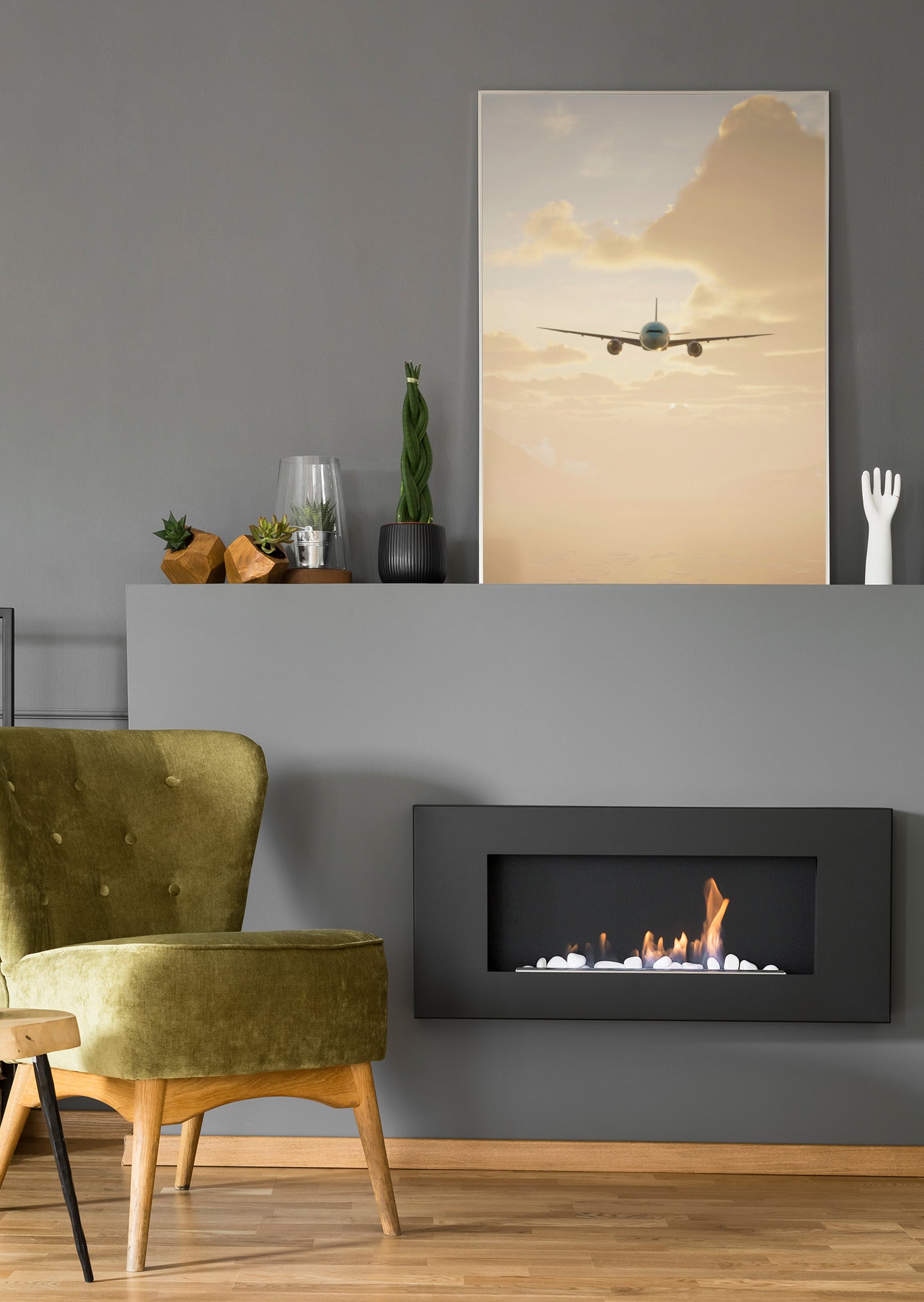 Flugzeug Airbus A350 in der Luft - Poster oder Leinwand