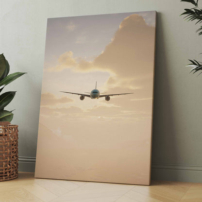 Flugzeug Airbus A350 in der Luft - Poster oder Leinwand