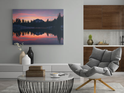 Bergsee im Sonnenuntergang - Poster oder Leinwand