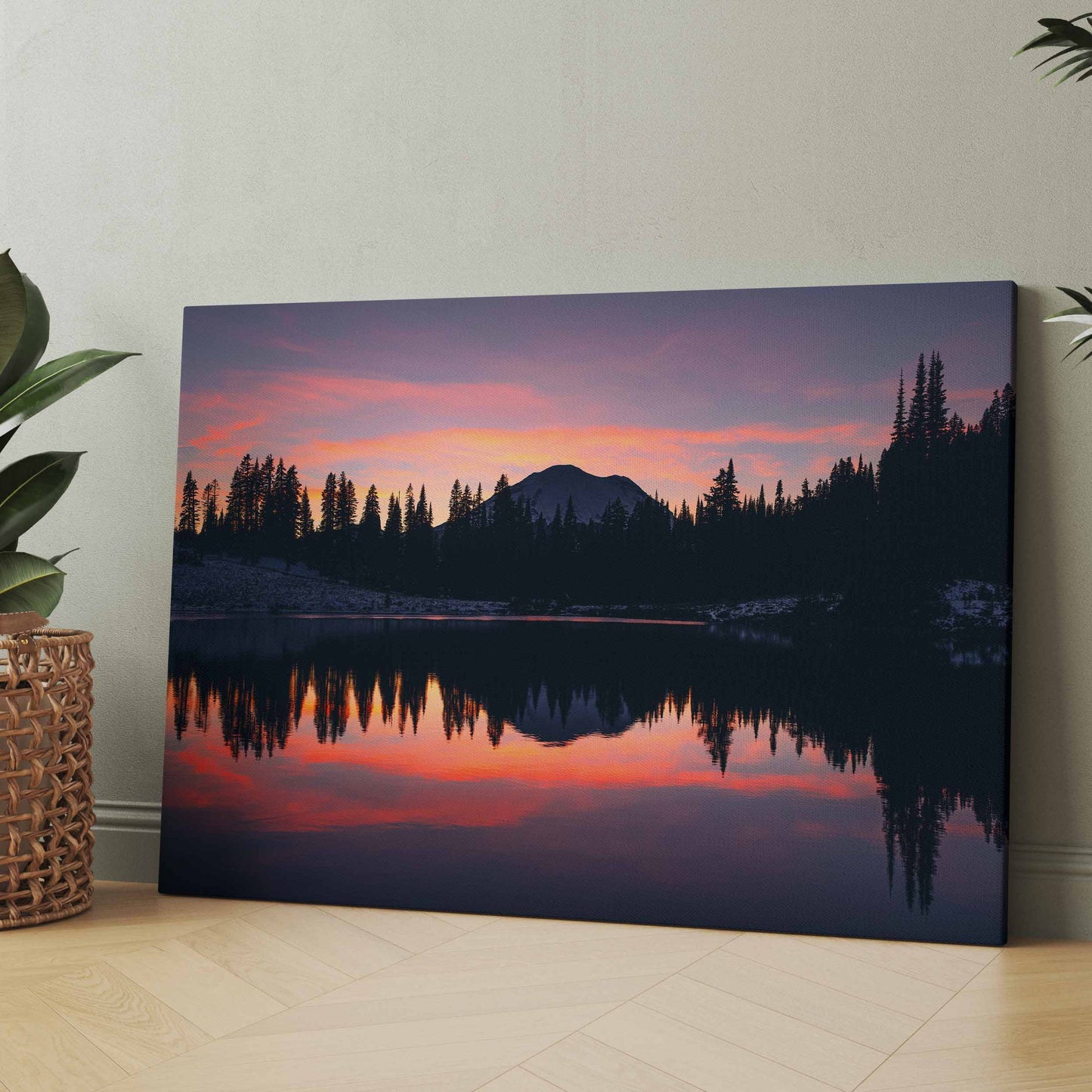 Bergsee im Sonnenuntergang - Poster oder Leinwand