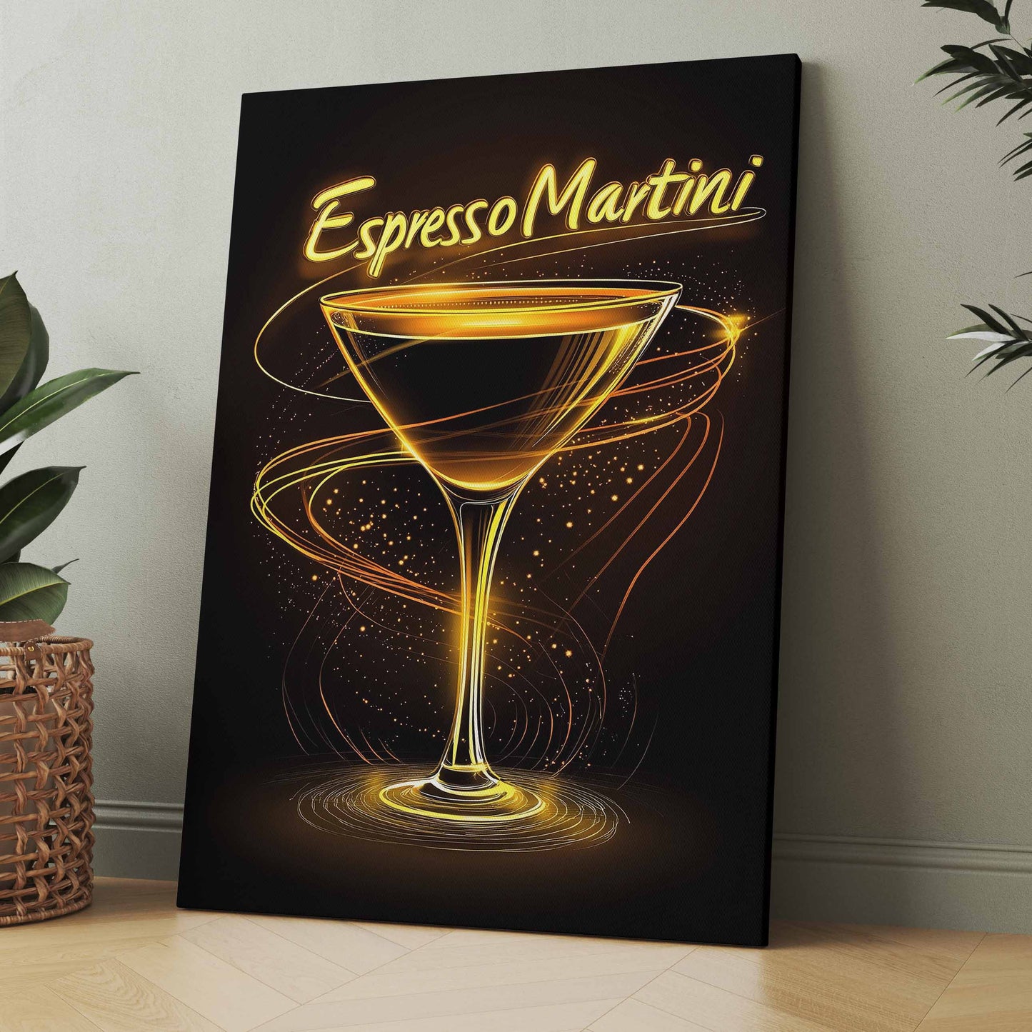 Espresso Martini Neon - Poster oder Leinwand