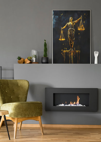 Justizia - Die Gerechtigkeit - Poster oder Leinwand