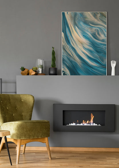 Blue Waves - Poster oder Leinwand