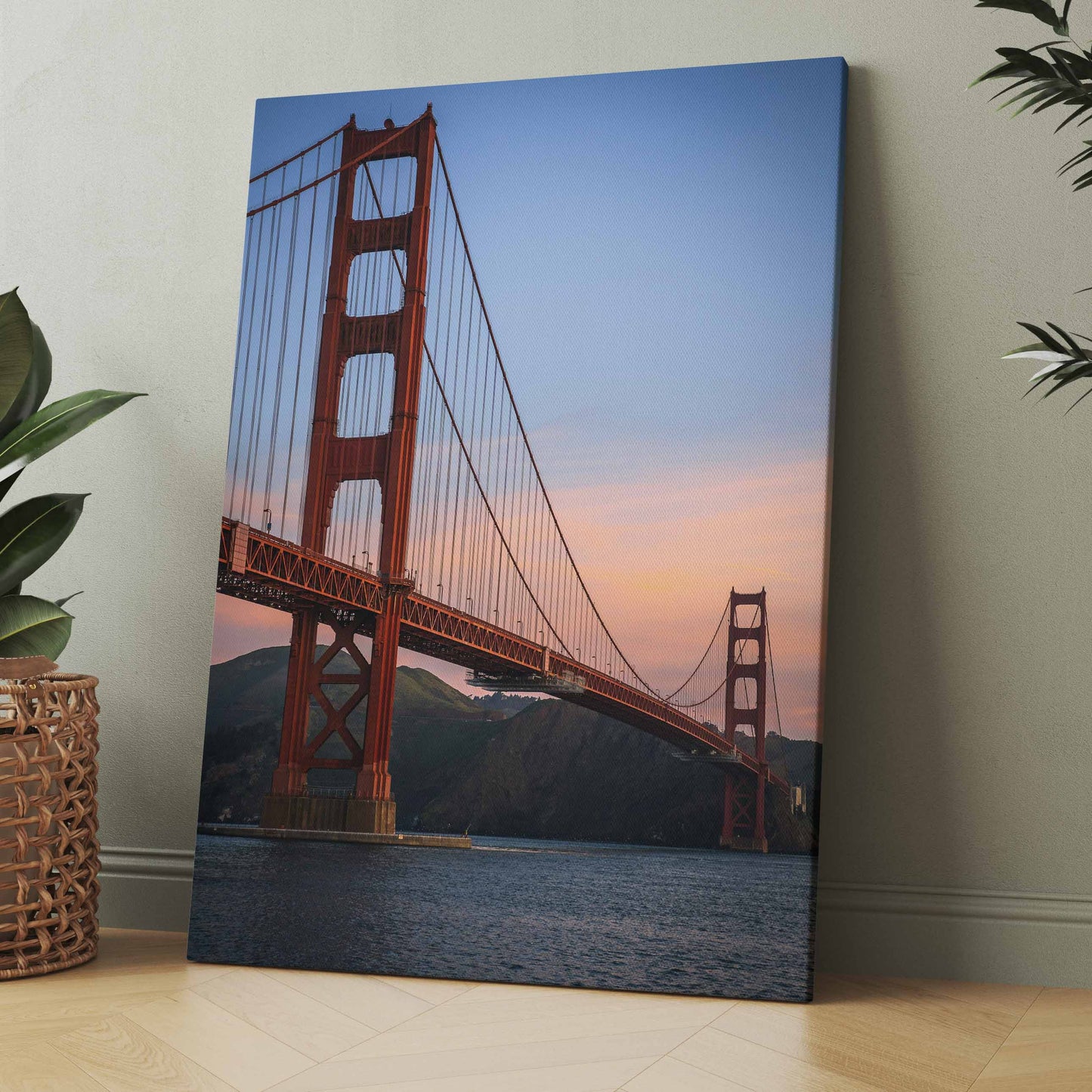 Golden Gate Bridge bei Dämmerung - Poster oder Leinwand