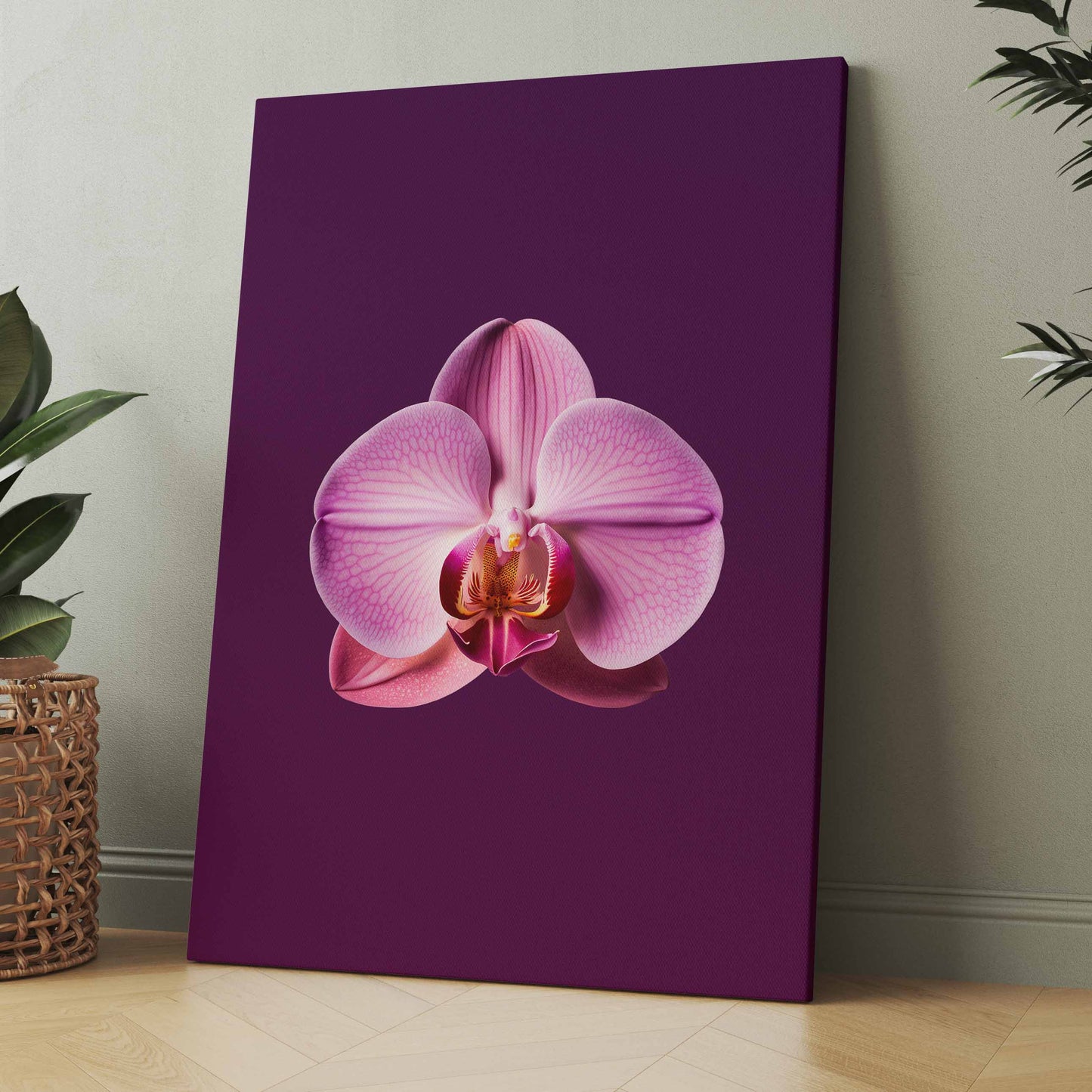 rosa Orchideenblüte - Poster oder Leinwand