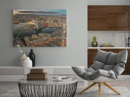 Oslo bei Dämmerung - Poster oder Leinwand