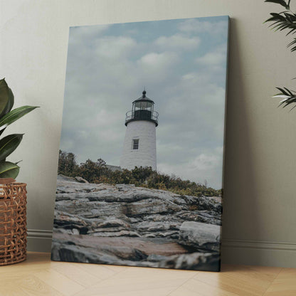 weißer Leuchtturm - Poster oder Leinwand
