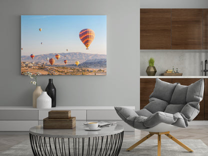Heißluftballons in Kappadokien - Poster oder Leinwand