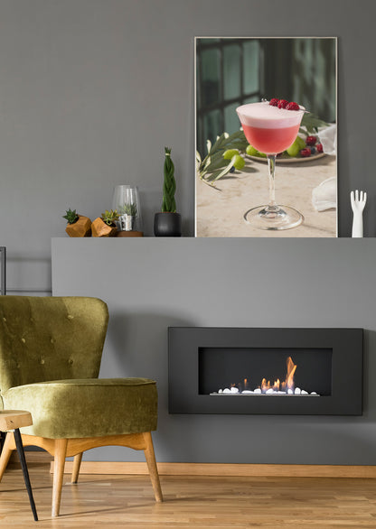 Raspberry Cocktail  - Poster oder Leinwand
