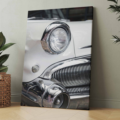 White Oldtimer - Poster oder Leinwand